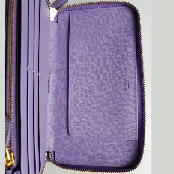 Prada saffiano zip around wallet viola purple - Picture 8 of 8